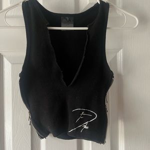 Tordrobes Black Crop Top
